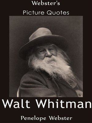 cover image of Webster's Walt Whitman Picture Quotes